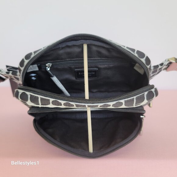 KATE SPADE Belt Bag Noel Jacquarded Printed Fabric Bag- Black Multi ⭐ - Picture 14 of 16